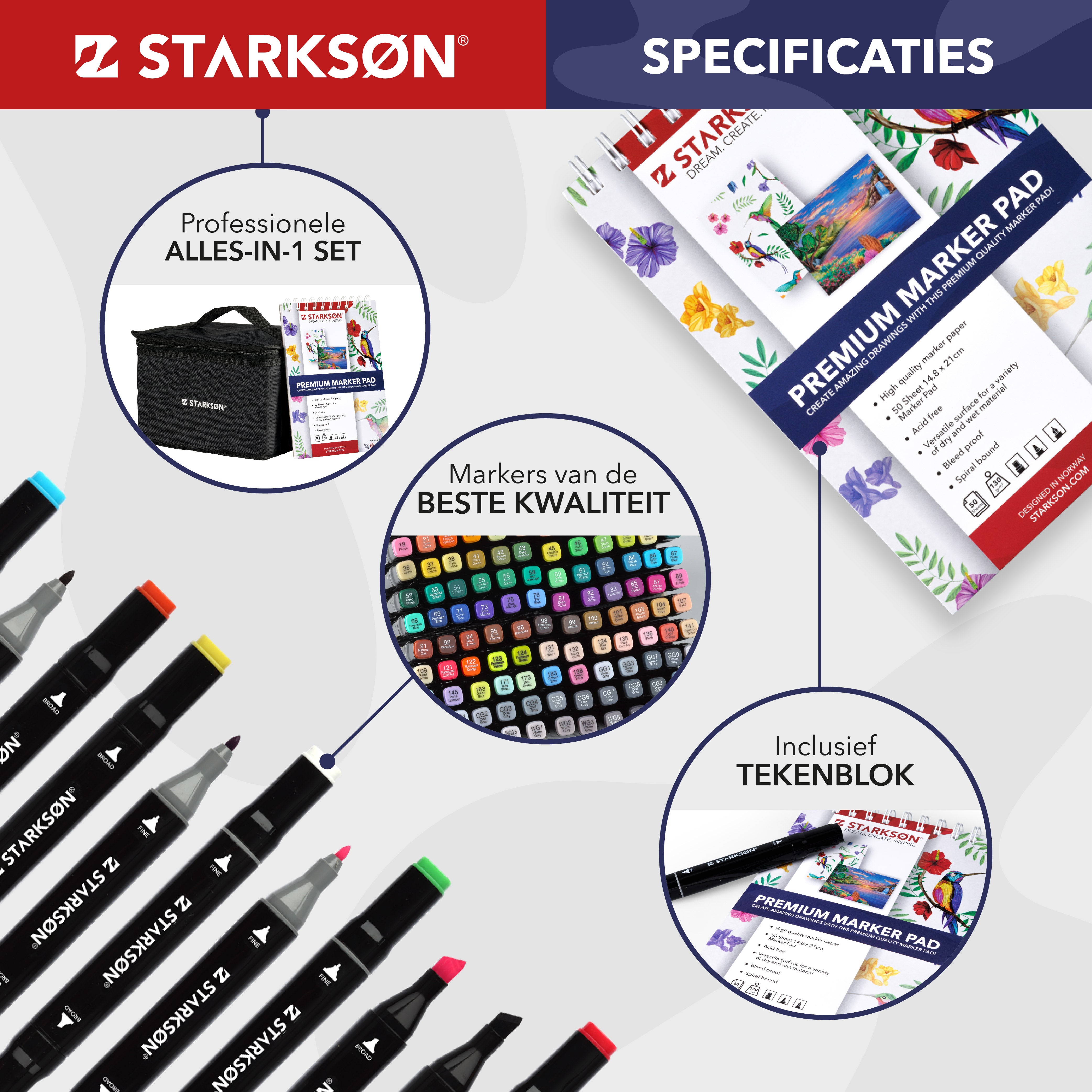 122 Stuks Twinmarkers Set