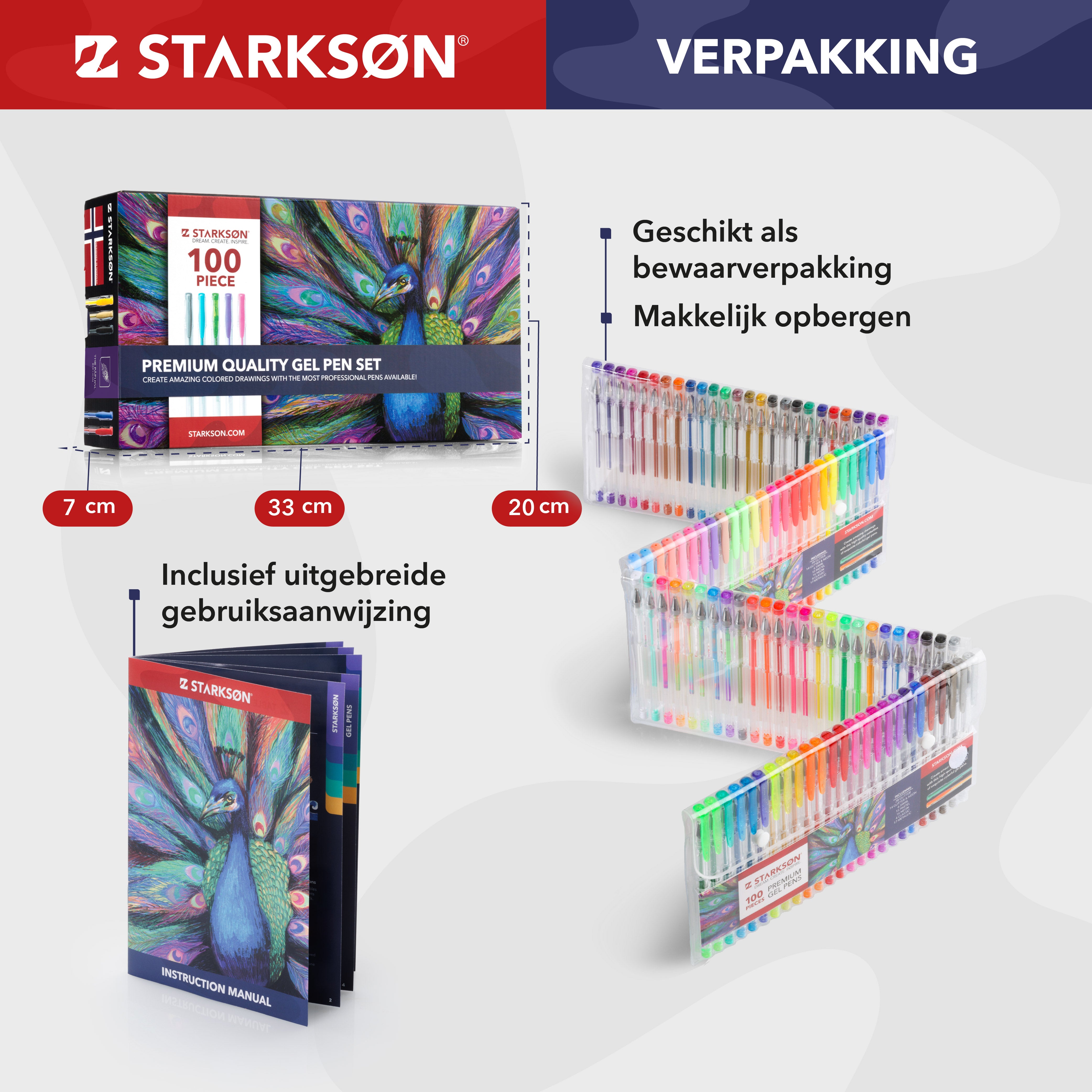 100 Stuks Glitterpennen & Gelpennen