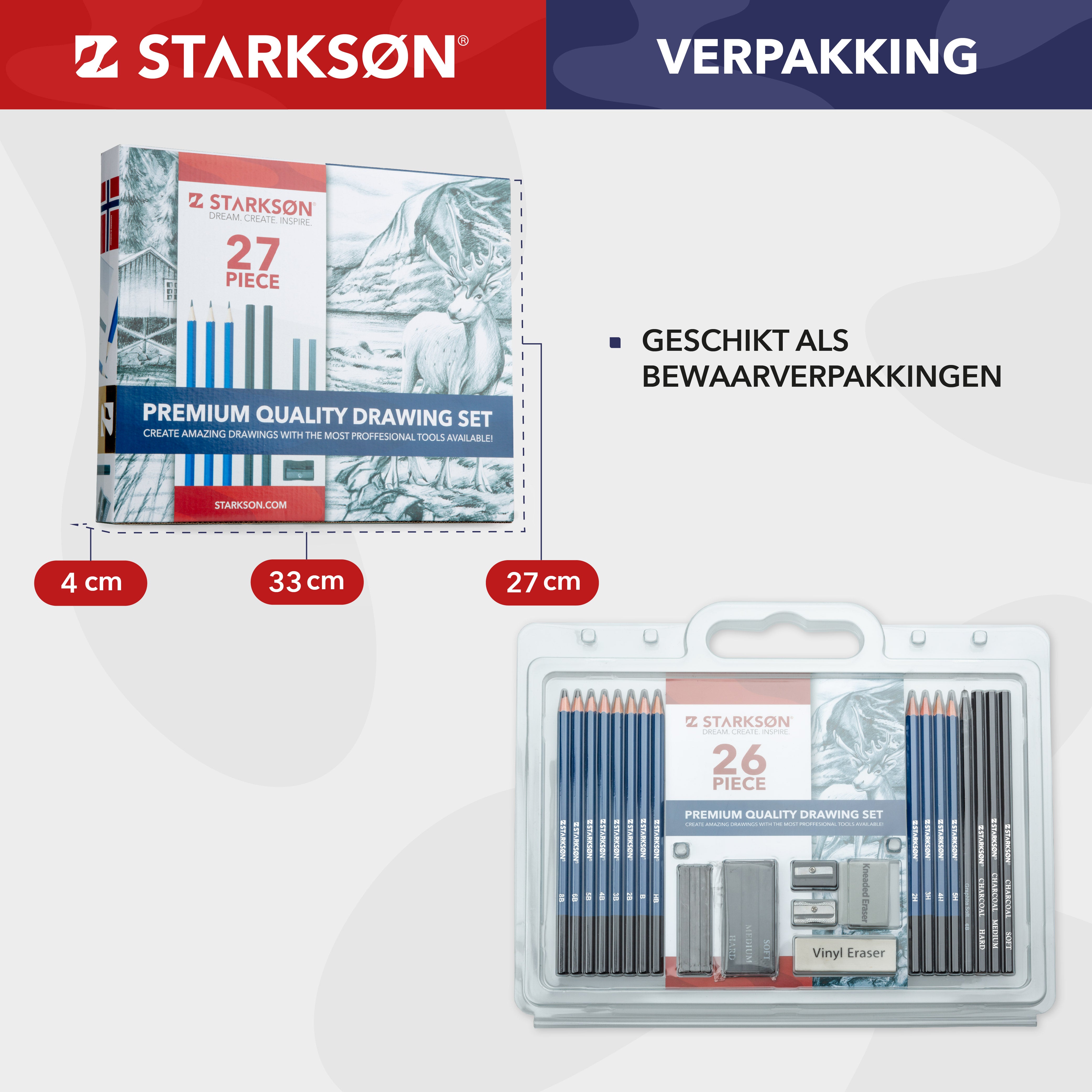 27-Delige Potloden Tekenset