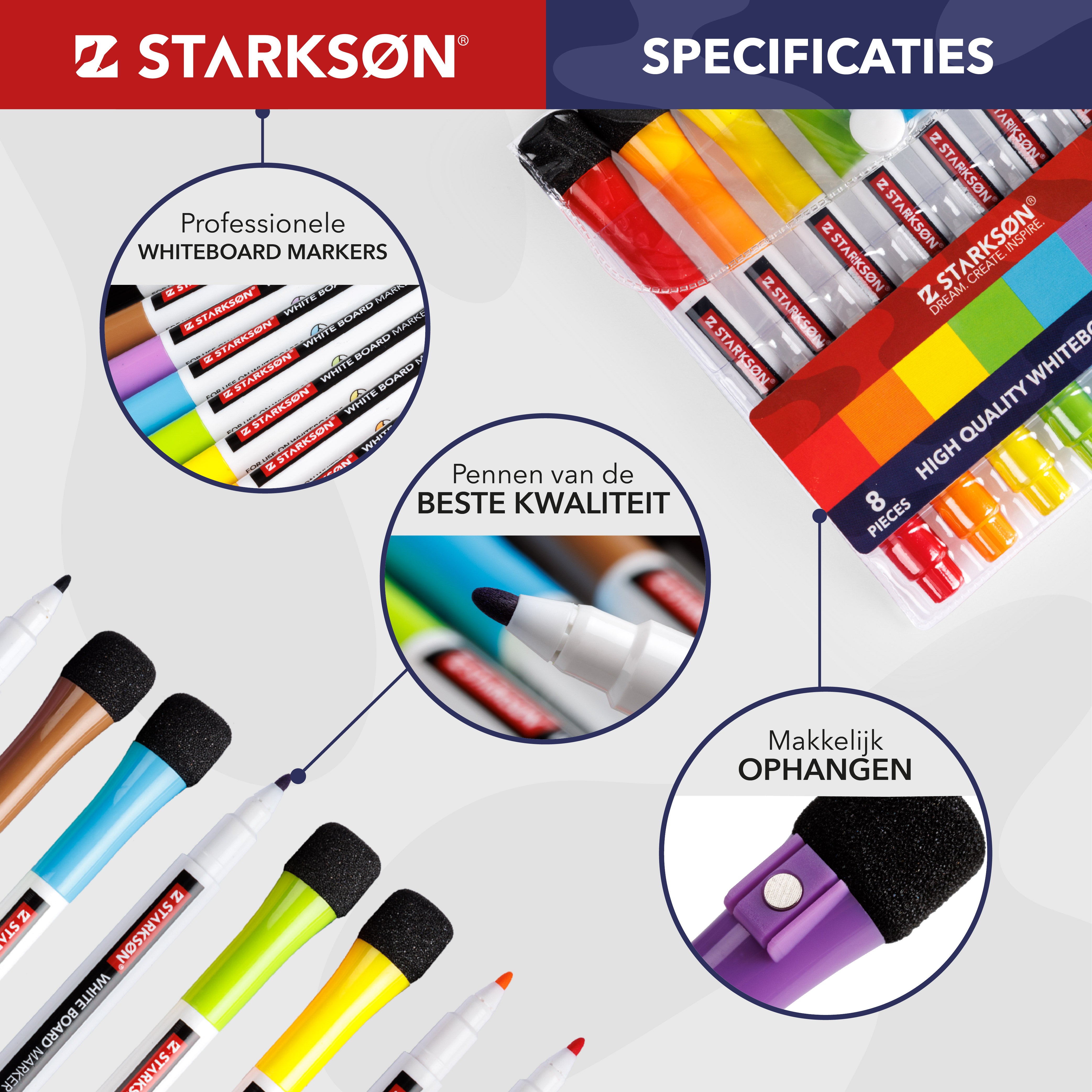 8 Stuks Whiteboard Markers