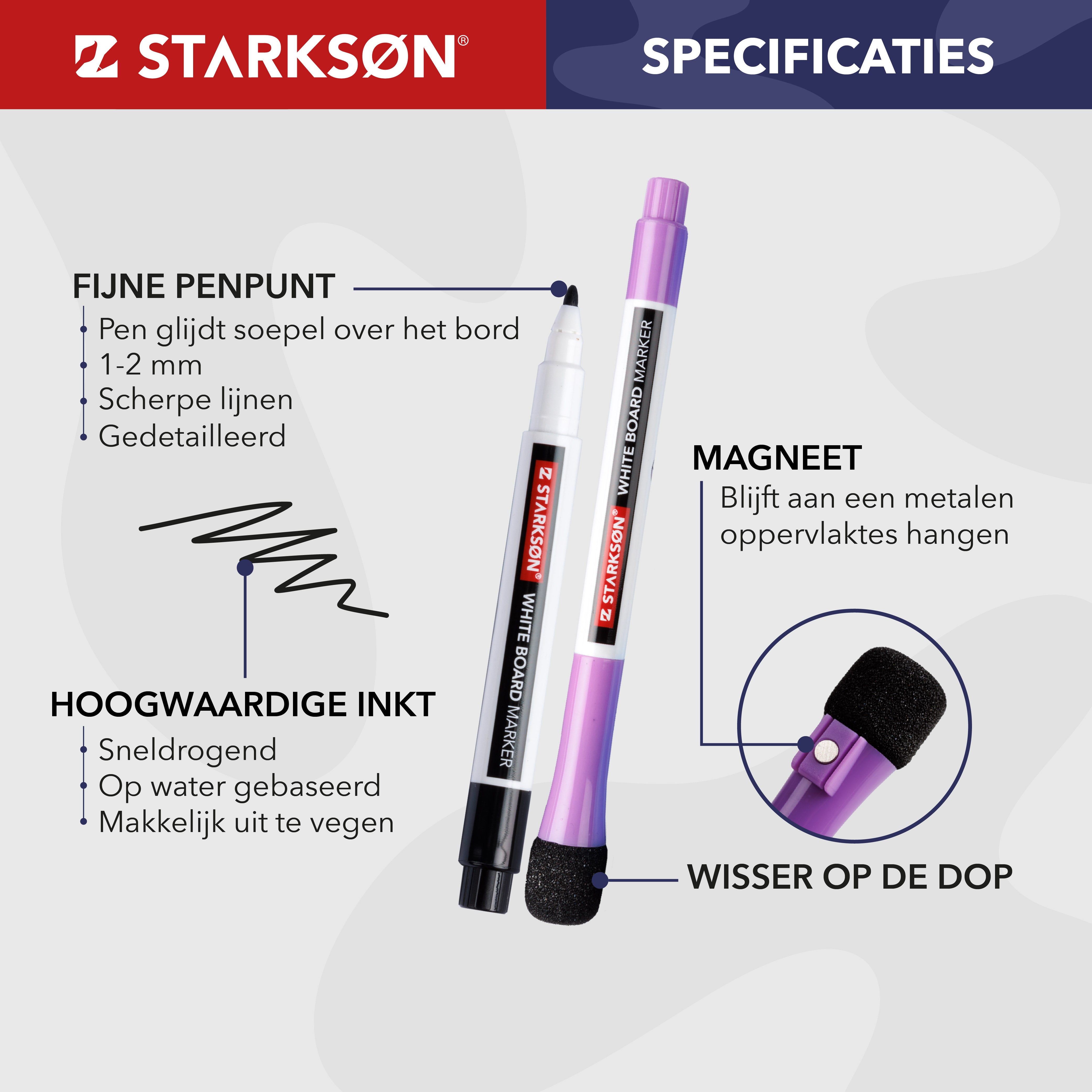 8 Stuks Whiteboard Markers