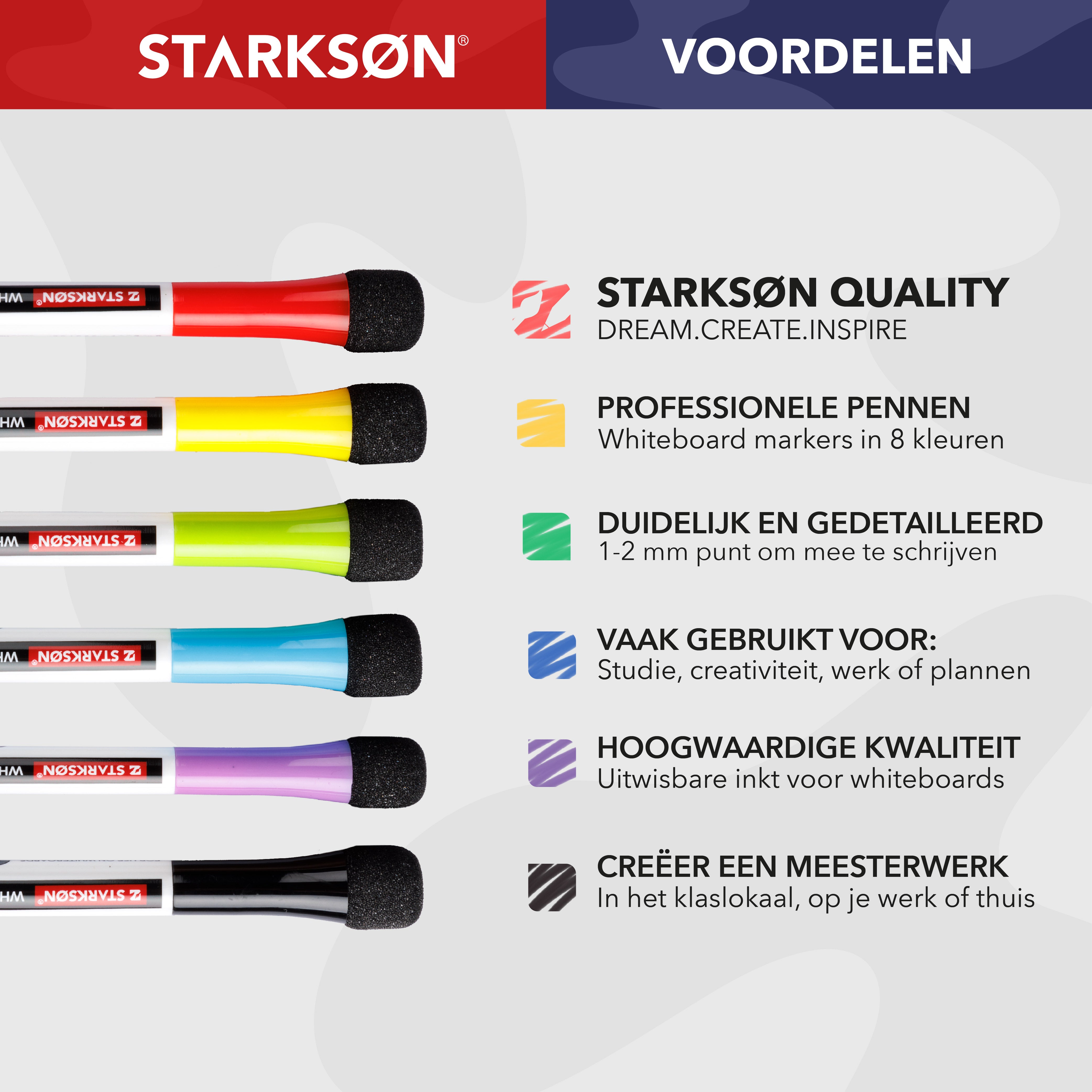 8 Stuks Whiteboard Markers