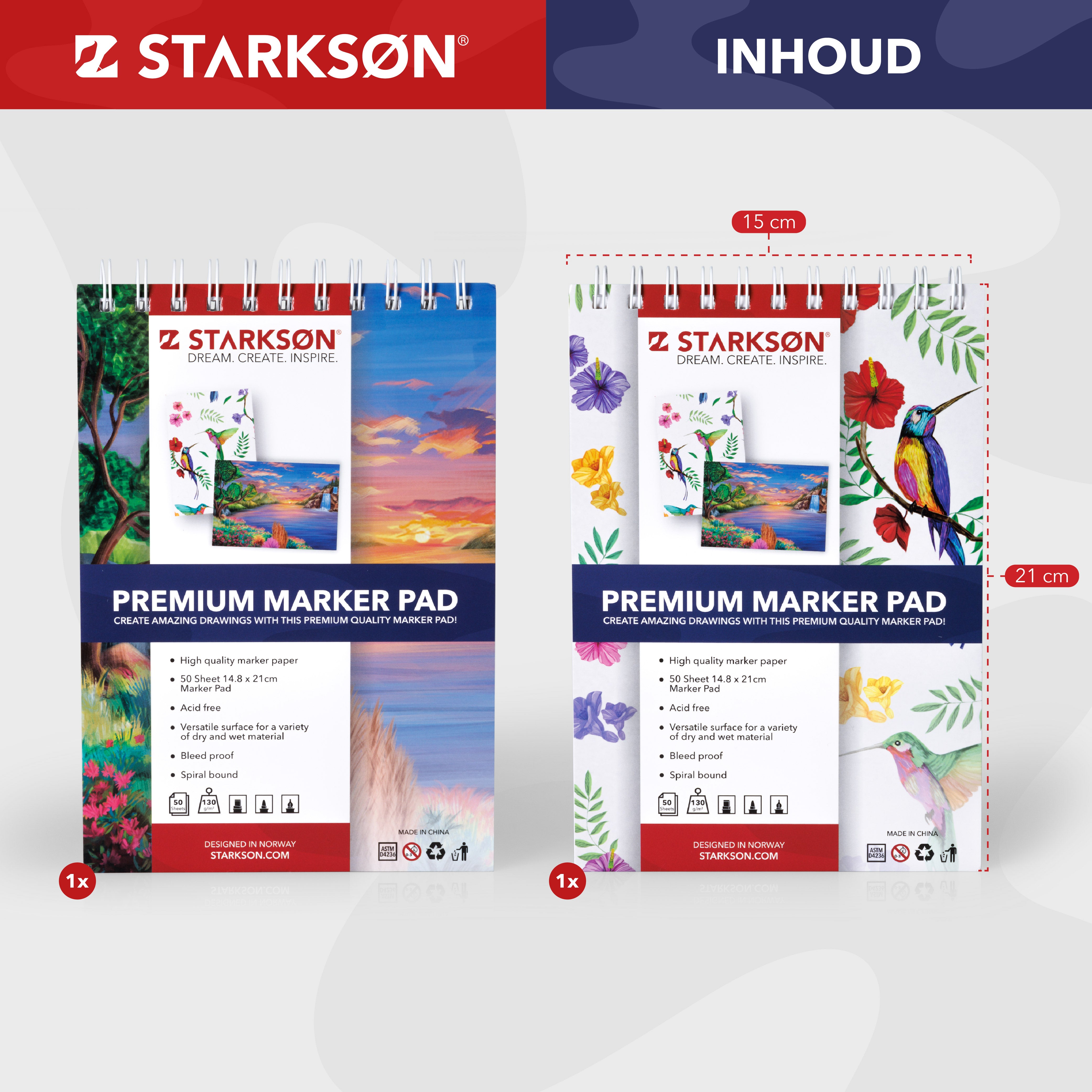 2 Stuks A5 Schetsboeken
