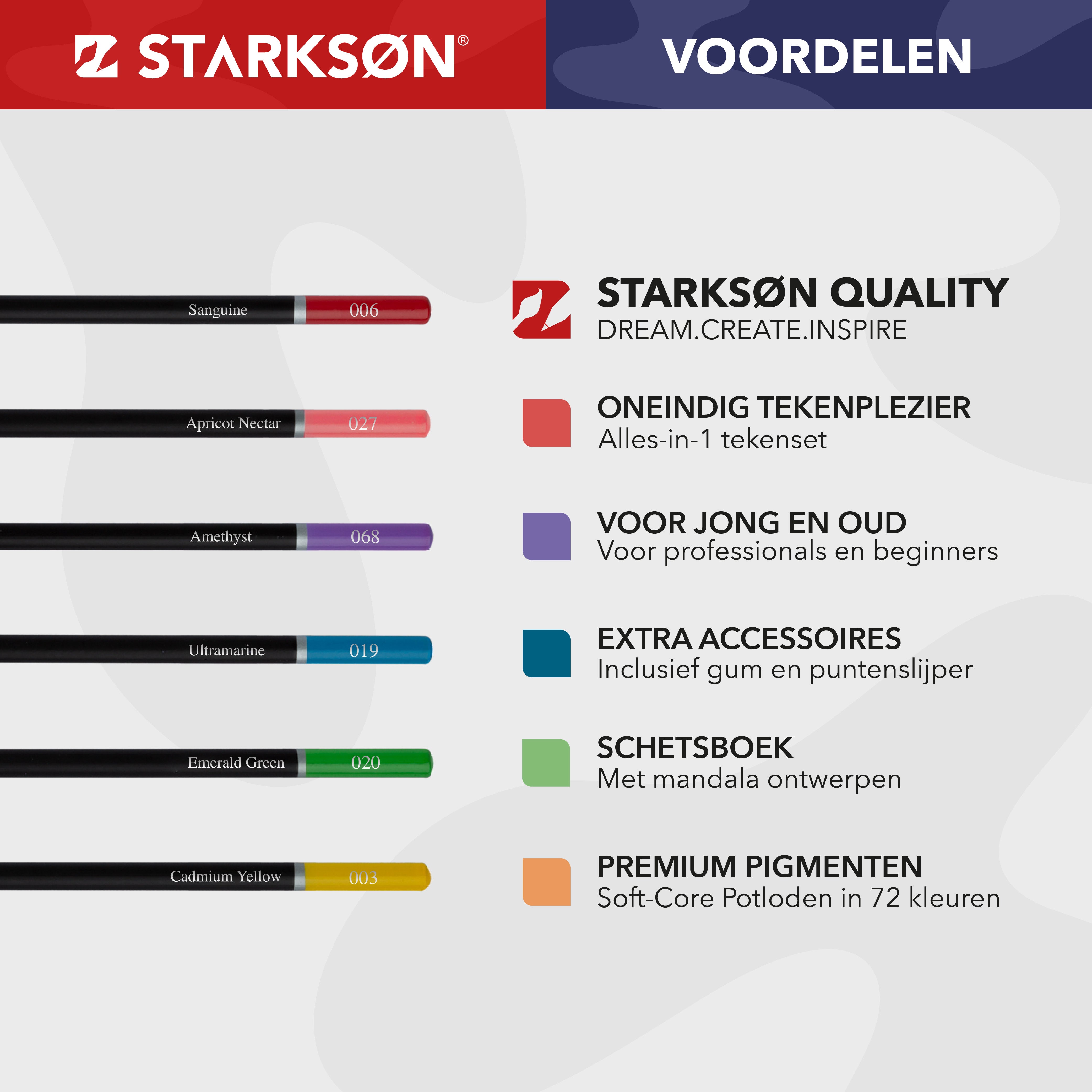 76-Delige Kleurpotloden Tekenset