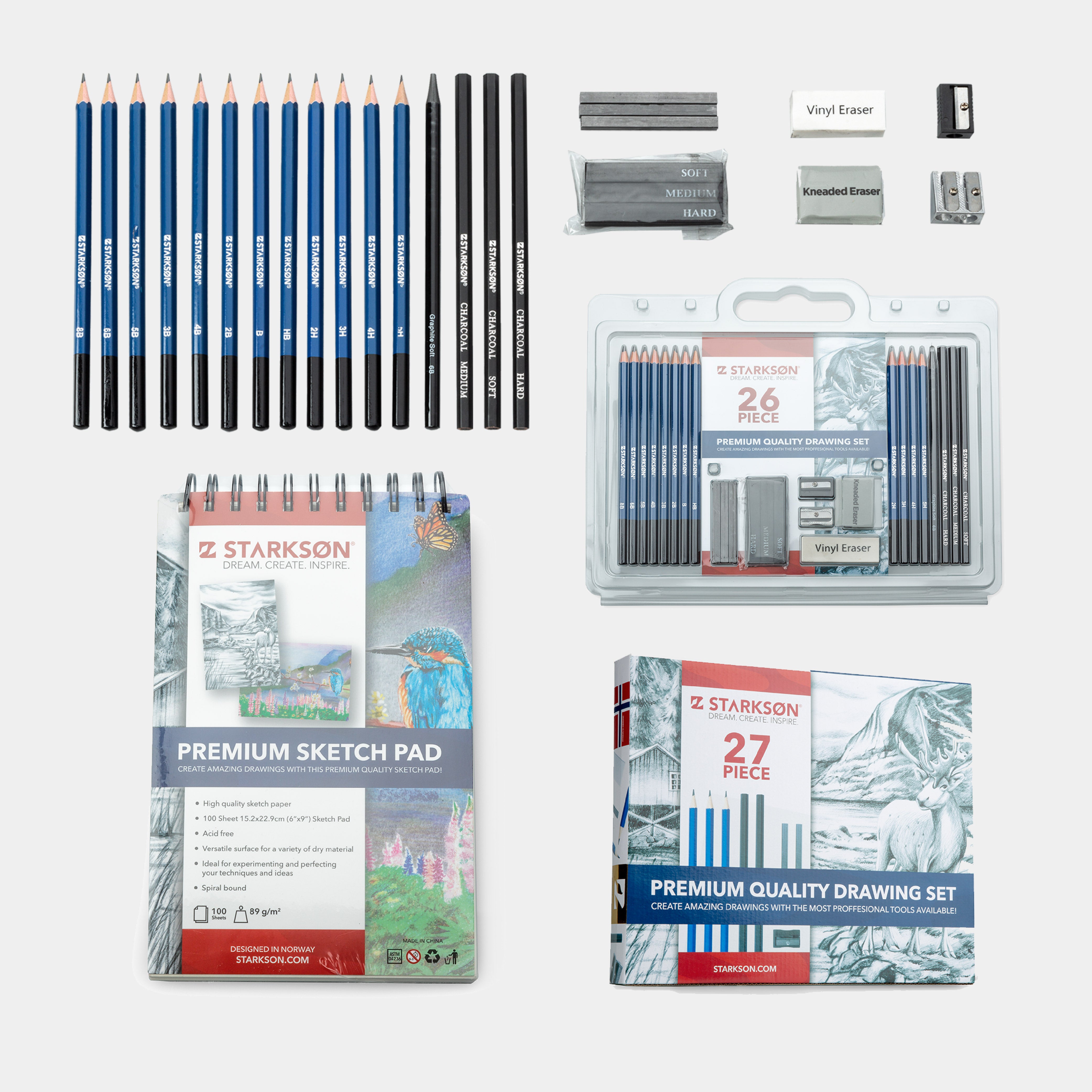 27-Delige Potloden Tekenset