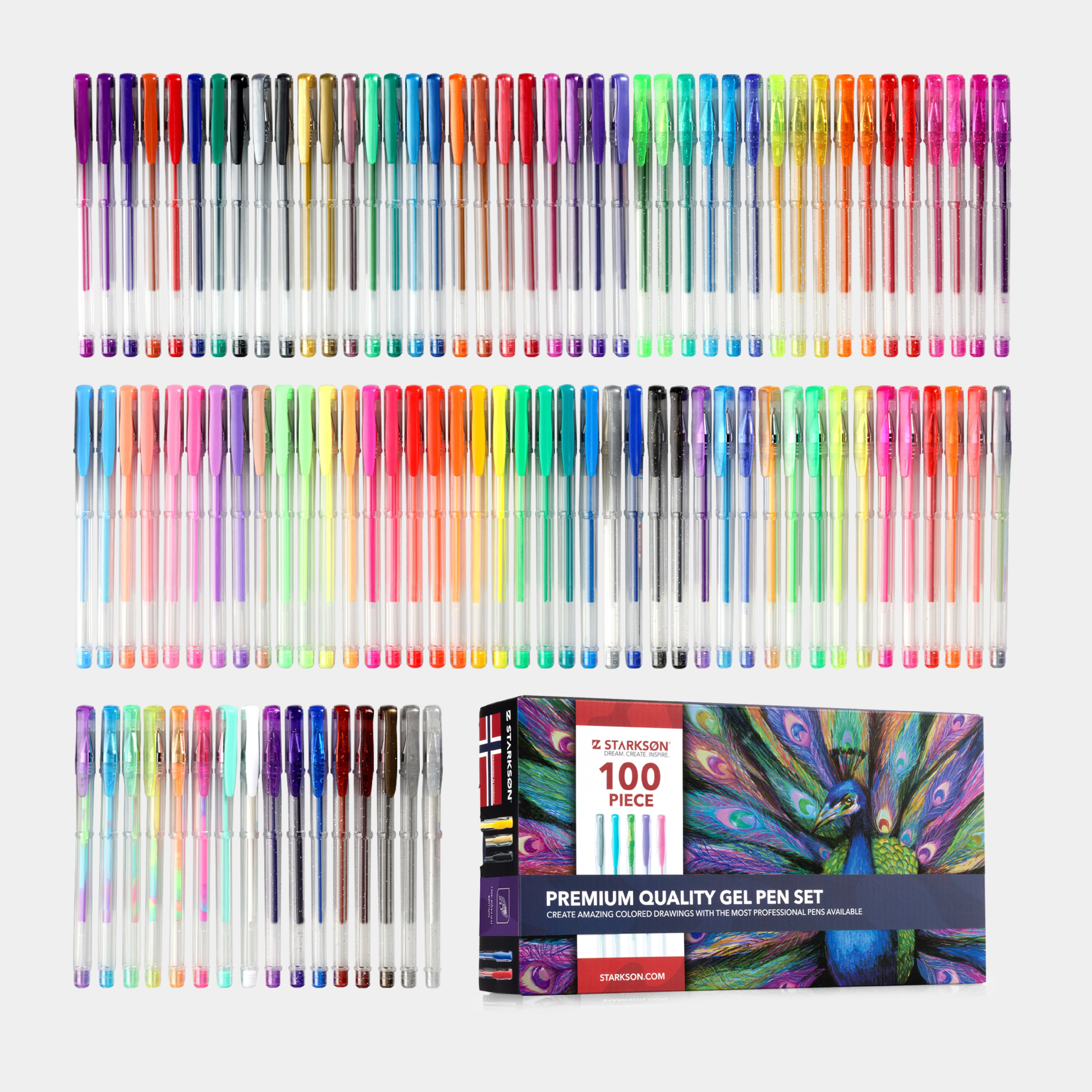 100 Stuks Glitterpennen & Gelpennen